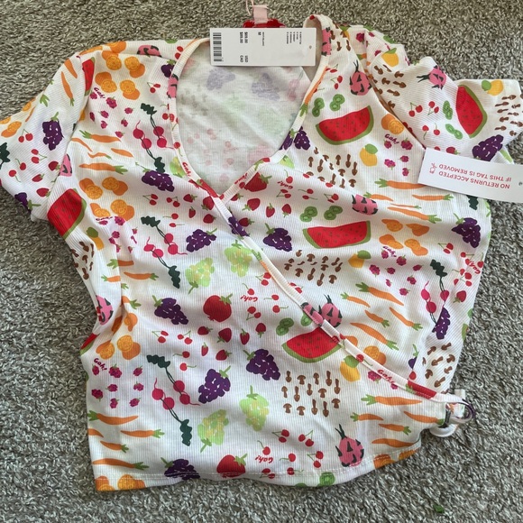 Lisa Says Gah Tops - Lisa Says Gah fruit tie shirt top